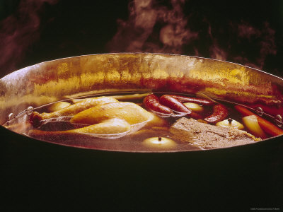 Pot Au Feu Consists of Chicken, Beef and Polish Sausage