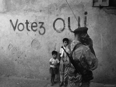 Pro French Constitution Sign on an Algerian Wall