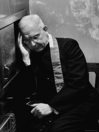 Polish American Catholic Priest Hearing Confession