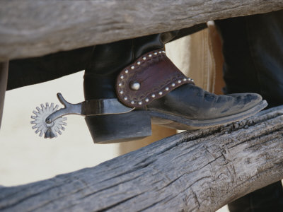 Buy Close View of a Cowboy Boot, Complete with Silver Spur at AllPosters.com