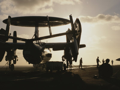 Buy Military Personnel Stand Next to an Awacs Surveillance Plane at AllPosters.com