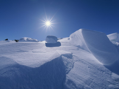 A Landscape of Snow Patterns Shaped by Strong Winds