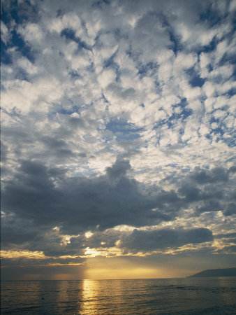 Buy The Sun Sets over the Pacific Ocean off Shell Beach at AllPosters.com