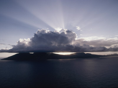 Buy A Large Cloud Hovers over Dominica Island at AllPosters.com
