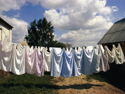 Laundry on a Clothesline
