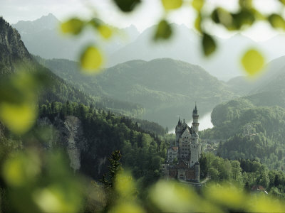 Buy Neuschwanstein Castle of King Ludwig Along the Alp-See at AllPosters.com