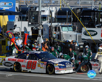Dale Jr. National Guard Car in Pit Row