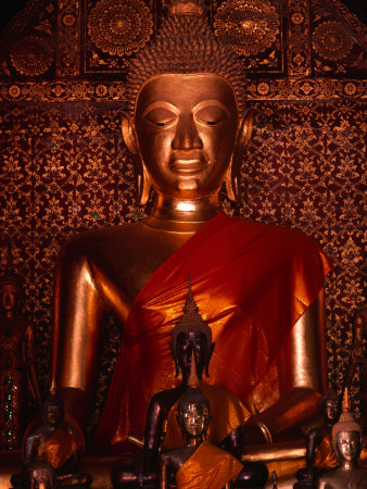 Small Buddha Statues in Wat Xieng Thong, Luang Prabang, Laos