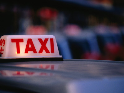 Sign on Taxi, Hong Kong