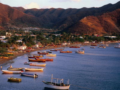 Harbour of Fishing Village Near Santa Marta, Taganga, Colombia