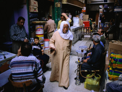 Street Traders in Grand Bazaar Khan Al-Khalili, Cairo, Egypt