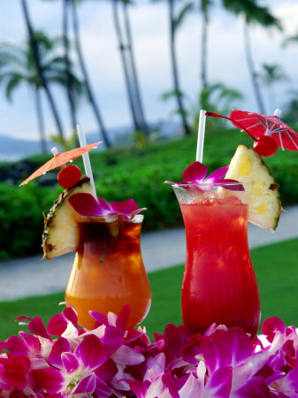 Tropical Cocktails, Poipu, USA