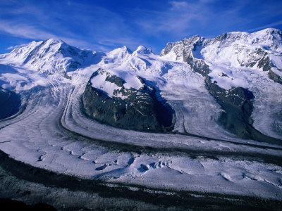 Gorner Glacier from Mt. Gornergrat, Zermatt, Switzerland