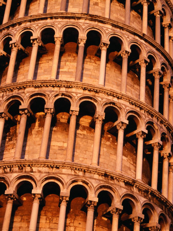 Detail of Torre Di Pisa (Leaning Tower of Pisa), Pisa, Italy