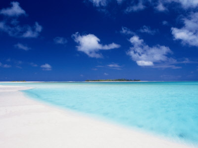 Sand Bar Near Maina Motu (Small Island) in Aitutaki Lagoon, Aitutaki, Cook Islands