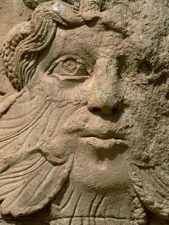 Sculptural Detail at Great Temple of Hatra, Hatra, Salah Ad Din, Iraq