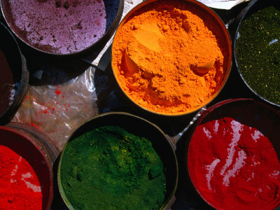 Fresh Spices for Sale at Sunday Market, Pisac, Cuzco, Peru