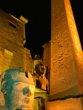 Luxor Temple at Night, Luxor, Egypt