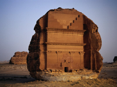 Qasr Farid Tomb, Carved from Single Large Outcrop of Rock, Madain Salah, Al Madinah, Saudi Arabia