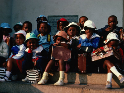 Children Waiting for Bus, Bulawayo, Zimbabwe
