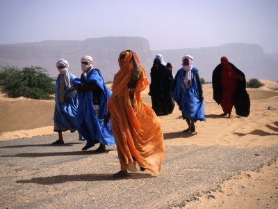 Buy Local People Travel the Road Between Nouadhibou and Mouackchott, Mauritania at AllPosters.com