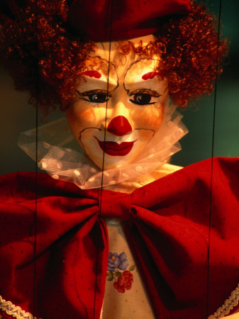 Clown-Faced Marionette in a Shop, Athens, Attica, Greece