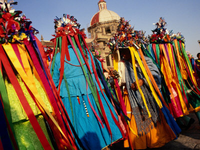 Buy Native Dancers from Tlaxcala Performing Outside Basilica De Guadalupe, Mexico City, Mexico at AllPosters.com