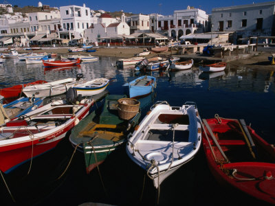 Boats in Harbour, Mykonos Town, Greece