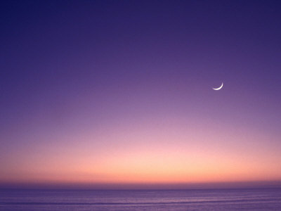 New Moon Over the Atlantic, Taghazout, Tiznit, Morocco