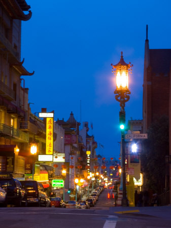 Chinatown at Night, San Francisco, California, USA