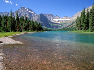 Lake Josephine with Grinnell Glacier and the Continental Divide, Glacier National Park, Montana