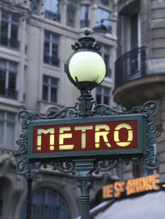Metro Signage in Paris, France