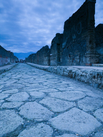 Street Stones of the Via di Mercurio, Pompei, Campania, Italy