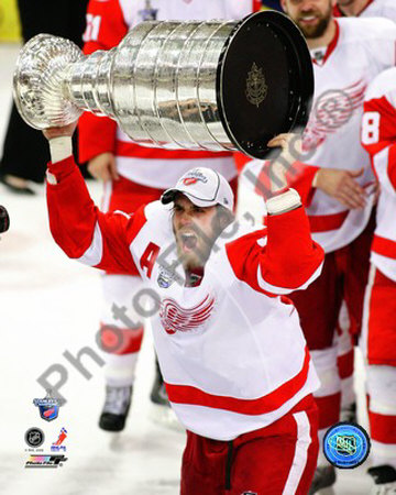Henrik Zetterberg with the Stanley Cup Game 6 of the 2008 NHL Stanley Cup Finals; #27 Poster