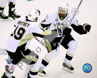 Petr Sykora & Ryan Whitney in Game 5 of the 2008 NHL Stanley Cup Finals; Celebration #18