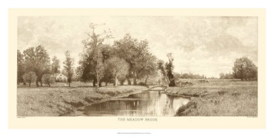 The Meadow Brook in Sepia