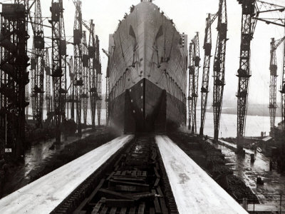 The Launch of the Ship the Queen Mary