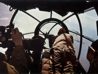 German Machine-Gunner in the Cockpit of a Bomber, Probably a Heinkel He-111