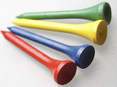 Colorful Wooden Golf Tees Poster