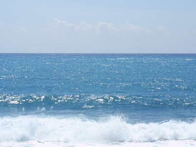 Ocean Waves Crashing onto the Beach