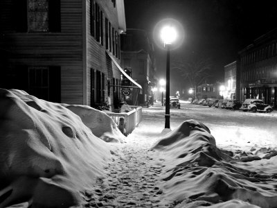Snowy Night, Woodstock, Vermont, 1940
