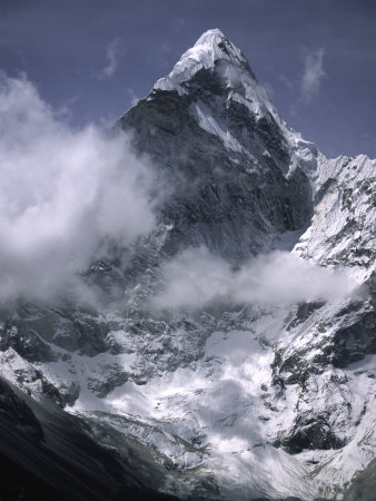 Cloud Cover Approaching Ama Dablam, Nepal