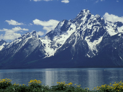Mt. Moran from Jackson Lake, Grand Teton National Park, Wyoming, USA