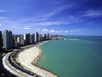 Oak Street Beach, Lake Michigan, Chicago, Illinois, USA