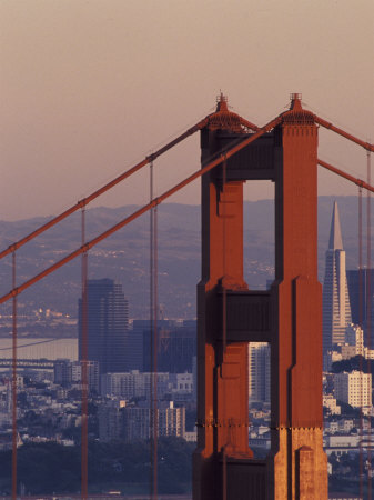 Golden Gate Bridge and San Francisco Skyline, California, USA