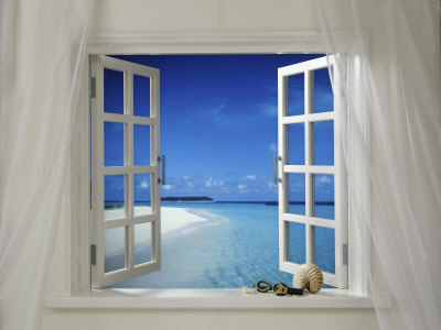Buy Window with Tropical View at AllPosters.com
