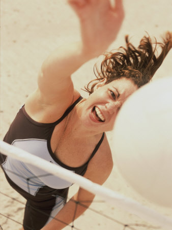 Buy High Angle View of a Young Female Volleyball Player at AllPosters.com