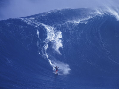 Surfer Riding a Wave