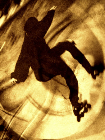 Sepia Toned Skater Poster