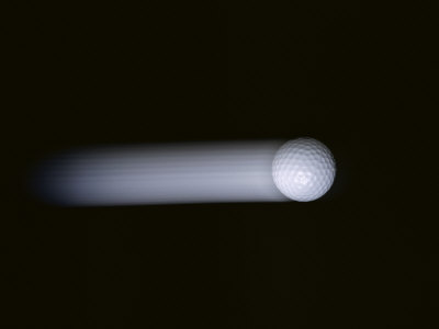 A Golf Ball Traveling at High Speed Poster